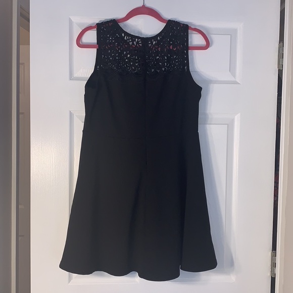 Lulus Black Lace Skater Dress - Picture 2 of 4
